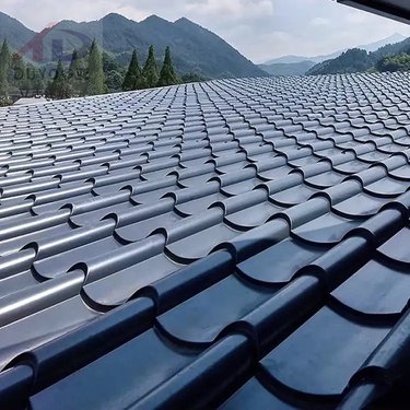 屋面連體金屬仿古瓦 輕質耐腐蝕的鋁鎂錳竹筒瓦優勢解析